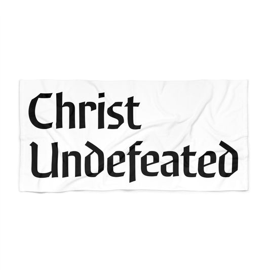 Christ Undefeated Signature Beach Towel